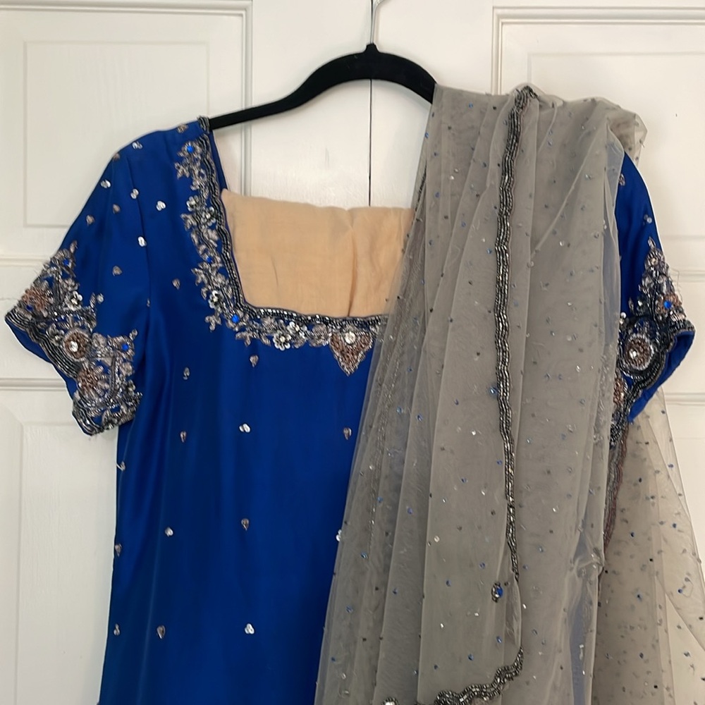 Royal blue salwar kameez